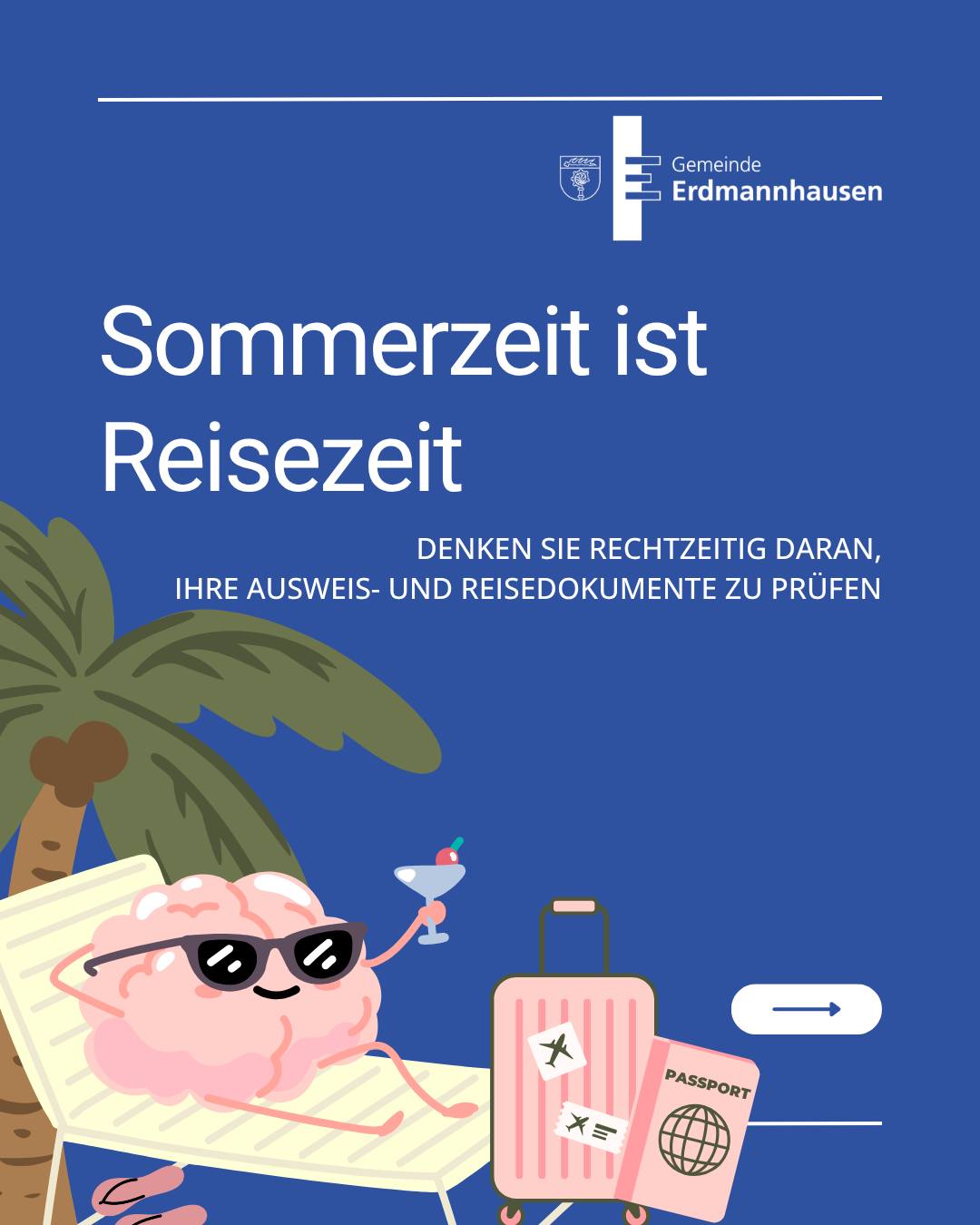 ✈️ Reminder für alle, die in den Ferien verreisen! ☀️🌴

Die Sommerferien stehen vor der Tür. Falls Sie noch verreisen...