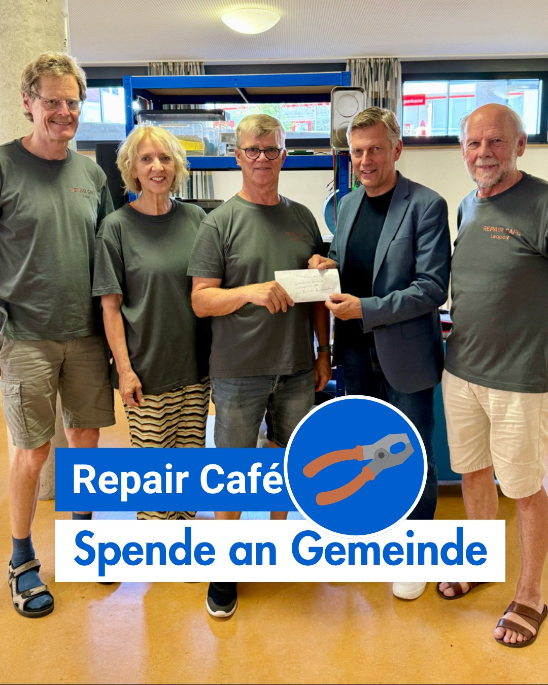 🌿 800 Euro für eine neue Relaxliege am Wegweinberg!

Das Repair Café hat der Gemeinde Erdmannhausen eine Spende in Höhe...